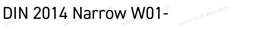 DIN 2014 Narrow W01字体转换